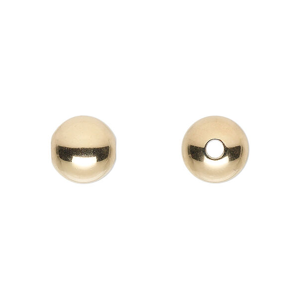 Bead, 14Kt gold-filled, 10mm seamless smooth round. Sold per pkg of 2. image number 0
