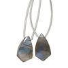 Labradorite 1pkg2, hand-cut top-drilled puffed kite bead natural B grade, 17x10mm image number 0