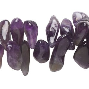 Amethyst 1pkg1, top-drilled Hawaiian chip bead 15 inch extra-large