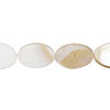 Mother-of-pearl shell 1pkg1, flat oval bead 15 inch 15x10mm image number 0