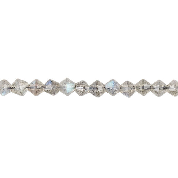 Labradorite 1pkg1, faceted bicone bead natural B grade, 15.5-16 inch 4mm image number 0