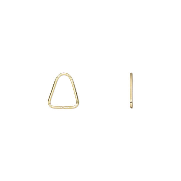 Bail, ice-pick, "vermeil", 9x1mm with 7mm grip length. Sold per pkg of 6. image number 0