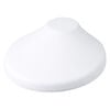Display, necklace, leatherette, pkg/1, 5-1/2 x 4-3/4 x 2-1/2 inches, white. image number 0