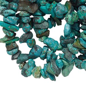 Turquoise 1pkg1, chip / nugget bead 34 inch medium / mini