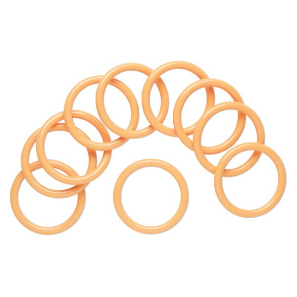 Focal, acrylic, peach, 50.5mm open round. Sold per pkg of 10. image number 0