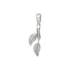Bail, ice-pick, antiqued sterling silver, 20x7mm double leaf, 6mm grip length. Sold individually. image number 0