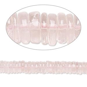 Rose quartz 1pkg1, hand-cut rondelle bead natural 8 inch 4x1mm-6x2mm