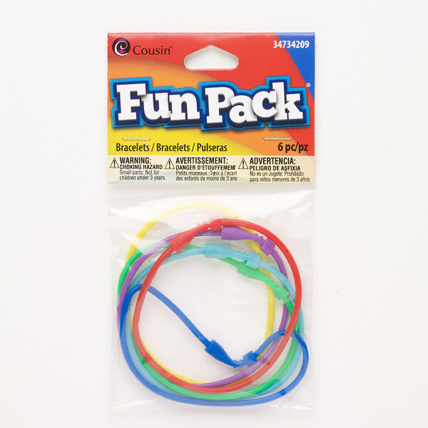 Bracelet cord, silicone, mixed colors, 2mm round. Sold per pkg of (6) 6-1/2 inch strands. image number 0