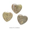 Autumn jasper 1pkg3, half-drilled puffed heart bead natural, 19-21mm image number 1