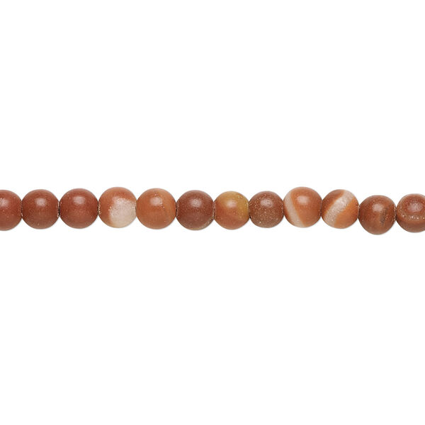 Bead, red "malachite" (marble) (natural), 4mm round, B grade, Mohs hardness 3. Sold per 15-1/2" to 16" strand. image number 0