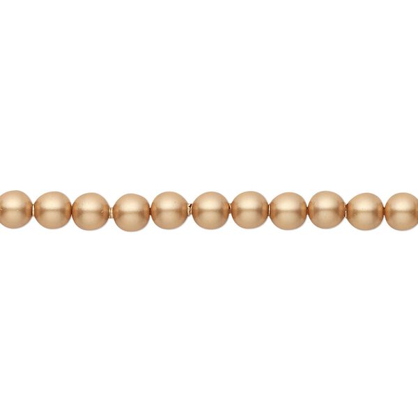 Pearl 500pk vintage gold, Swarovski® 4mm round 5810 image number 0
