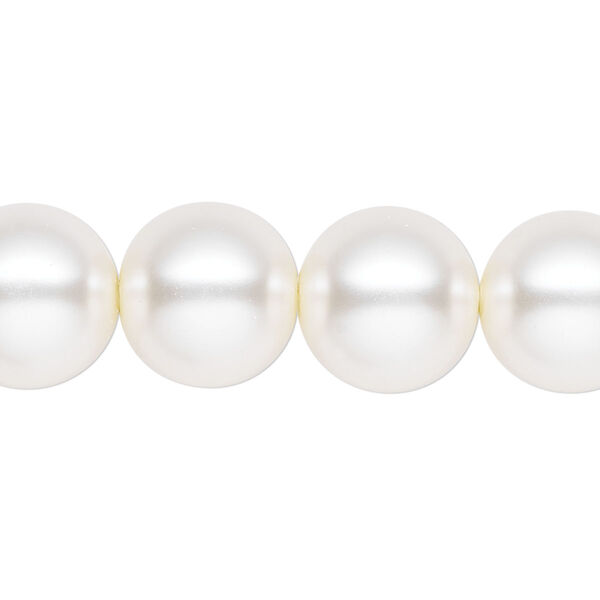 Pearl 1pk cream, Celestial Crystal® 14mm round 15.5-16 inch image number 0