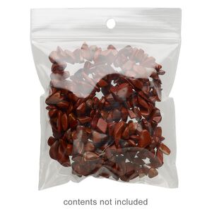 Bag, Tite-Lip™, plastic, clear, 3-inch top zip with hole. Sold per pkg of 100.