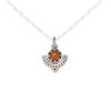 Carnelian / sterling silver 1pkg1, beaded drop antiqued 10x10mm image number 0