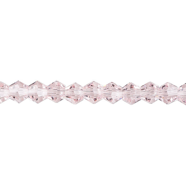 Bead 1pk transparent pink, Celestial Crystal® 6mm bicone 15.5-16 inch image number 0