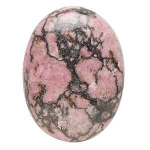 Rhodonite 1pkg1, calibrated oval cab natural 40x30mm
