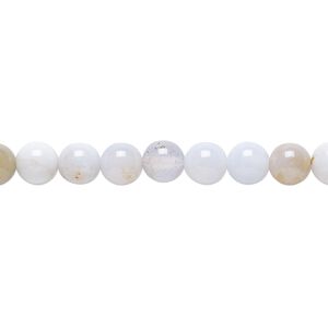 Blue chalcedony 1pkg1, round bead natural 15.5-16 inch 6mm
