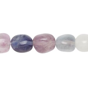 Rainbow fluorite 1pkg1, tumbled nugget bead natural 15 inch small