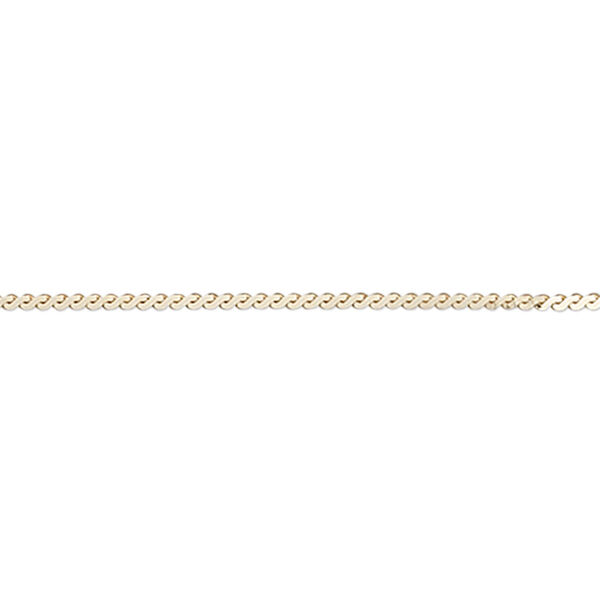 Chain, Gossamer™, 14Kt gold, 0.7mm serpentine. Sold per pkg of 5 feet. image number 0
