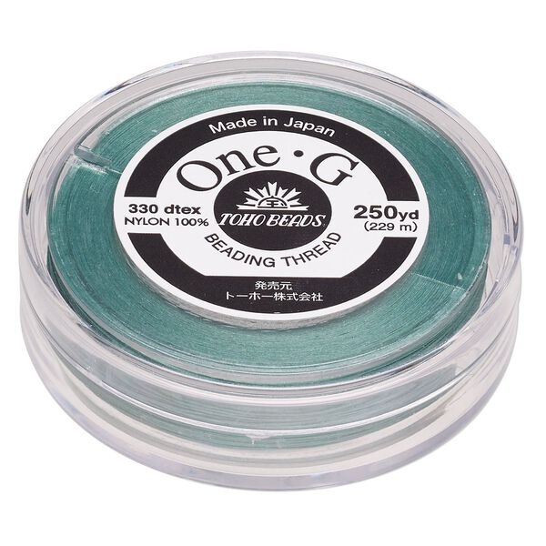 Thread, One-G™, nylon, pkg/250 yards, mint green, size 0. image number 0