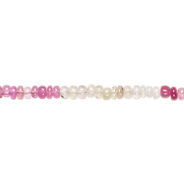 Bead, multi-sapphire (heated), 3x1mm-4x2mm hand-cut rondelle with set pattern and 0.4-0.6mm hole, B grade, Mohs hardness 8. Sold per 7-inch strand. image number 0
