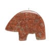 Red sesame jasper 1pkg1, half-drilled Zuni-style bear focal natural, 34x24mm-38x29mm image number 1