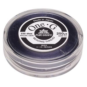 Thread, One-G™, nylon, pkg/250 yards, navy, size 0.