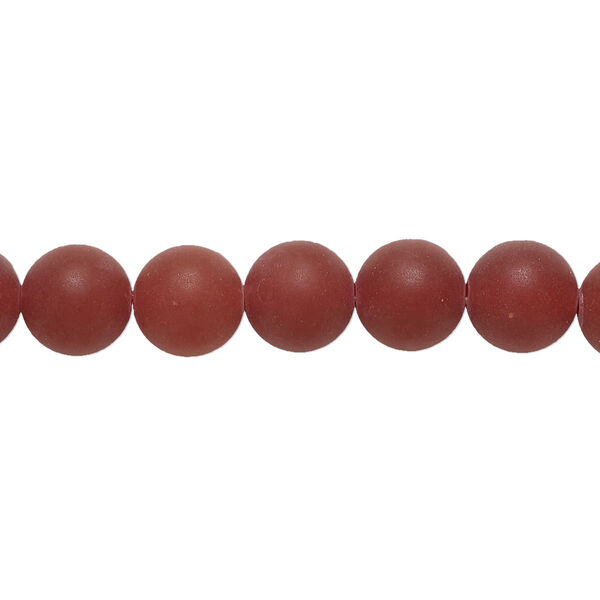 Carnelian 1pkg1, matte round bead B grade, 15.5-16 inch 8mm image number 0