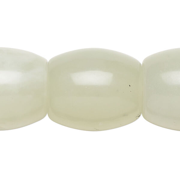 New "jade" 1pkg1, barrel bead natural B- grade, 15 inch 20x20mm-22x21mm image number 0