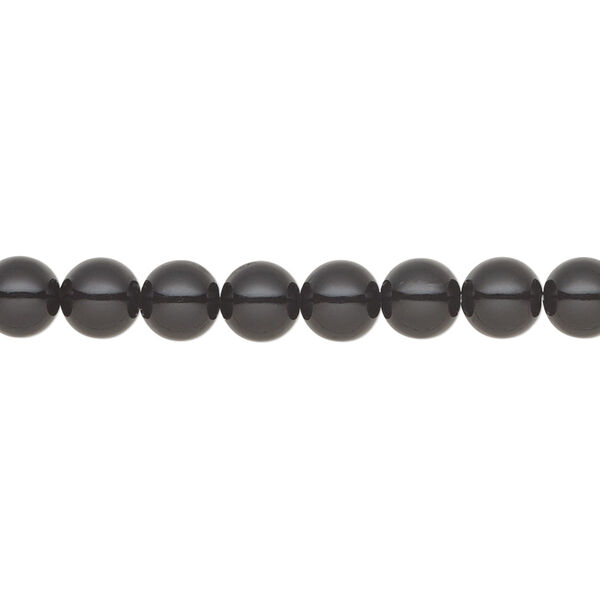 Pearl 200pk magic black, Preciosa Czech crystal 6mm round image number 0