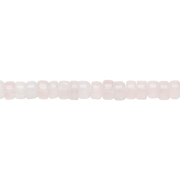 Rose quartz 1pkg1, hand-cut heishi bead natural 15.5-16 inch 4x2mm image number 0