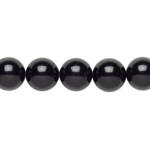 Jet 1pkg1, round bead natural 15.5-16 inch 10mm