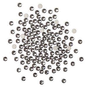 Flat back 144pk rose foil back, Crystal Passions® 2.1-2.3mm rose round SS7 2058