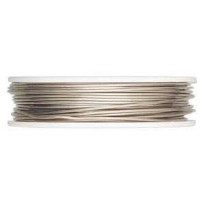 Wire, Wrapit®, nickel silver, dead-soft, round, 18 gauge. Sold per 1/4 pound spool, approximately 52 feet.