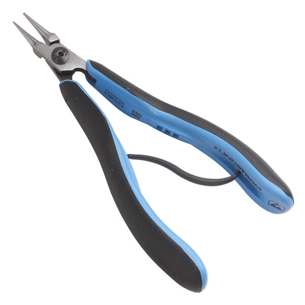 Pliers Lindstrom®RX series 1pkg1 alloyed steel, 5-3/4 inch round-nose, blue / black (RX 7590) image number 0