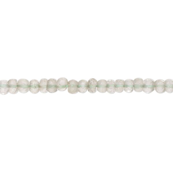 Green quartz 1pkg1, hand-cut faceted rondelle bead 13 inch 3x1mm-4x4mm image number 0