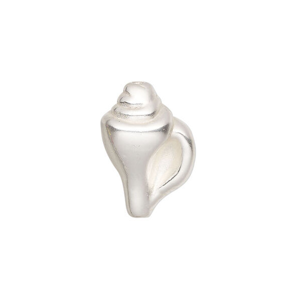 Bead 1pkg1 sterling silver, 21x12mm shell, electroformed JBB Findings image number 0