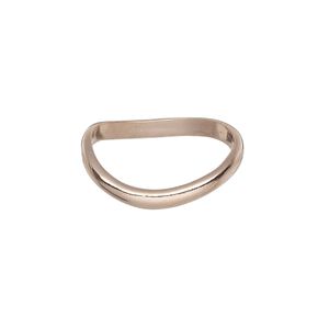 Ring, Create Compliments®, rose gold-plated sterling silver, 4mm wide concaved, size 9. Sold individually.