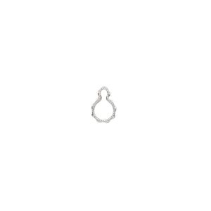 Drop, Wrap-Tite®, sterling silver, 4mm fancy round setting. Sold per pkg of 2.