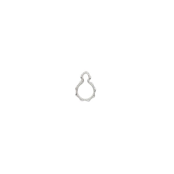 Drop, Wrap-Tite®, sterling silver, 4mm fancy round setting. Sold per pkg of 2. image number 0