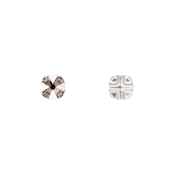 Bead 24pk vintage rose silver plate, Crystal Passions® 6.32-6.5mm round SS30 53103 image number 0