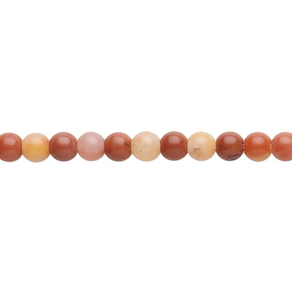 Colonial jasper 1pkg1, round bead natural 15.5-16 inch 4mm image number 0