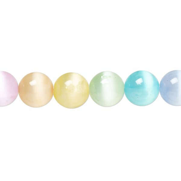 Selenite 1pkg1, round bead 15.5-16 inch assortment 8mm image number 0