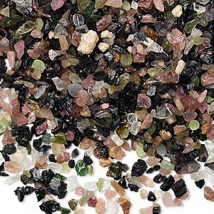 Multi-tourmaline 1pkg1, undrilled inlay chip natural 50g mini