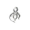 Bail, ice-pick, lightly antiqued sterling silver, 18x13mm twisted branch, 5mm grip length. Sold individually. image number 0