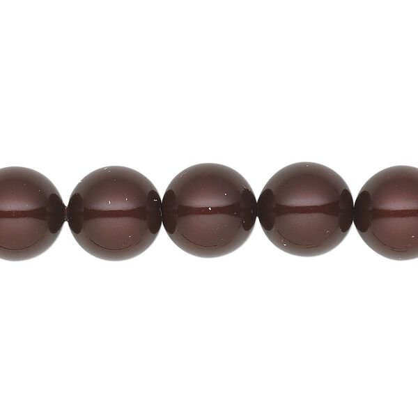 Pearl 25pk maroon, Crystal Passions® 10mm round 5811 image number 0