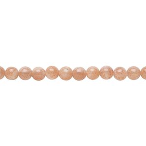Pink flake moonstone 1pkg1, round bead natural 8 inch 4mm