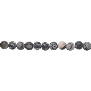 Black silk stone (onyx marble) 1pkg1, matte round bead natural 15.5-16 inch 4mm