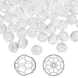Bead 360pk crystal, Crystal Passions® 6mm round 5000