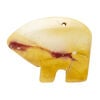 Moukaite jasper 1pkg1, top-drilled and half-drilled Zuni-style bear focal natural, 34x24mm-38x28mm image number 0